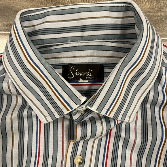 Vintage soft men’s striped button down shirt size small​ - Picture 2 of 5